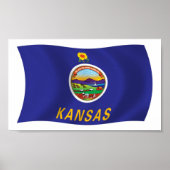 Kansas Flag Poster Print (Voorkant)