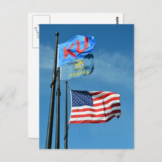 Kansas Flags Briefkaart (Voorkant / Achterkant)