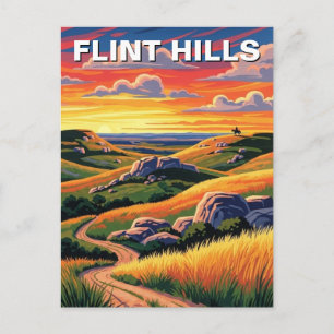 Kansas Flint Hills Reis Souvenir Briefkaart