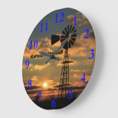 Kansas Golden Sunset CLOCK Grote Klok (Hoek)