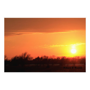 Kansas Golden Sunset Foto Uitbreiding Afdruk