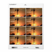 Kansas Golden Windmill Silhouette Verzendlabel (Full Sheet)