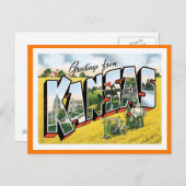 Kansas Greetings uit de VS Briefkaart (Voorkant / Achterkant)