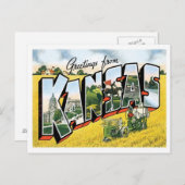 Kansas Greetings uit de VS Briefkaart (Voorkant / Achterkant)