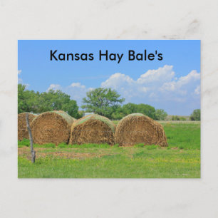 Kansas Hay Bale's Post Card Briefkaart