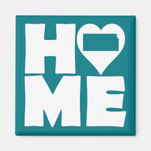 Kansas Home Heart State Fridge Magnet Magneet