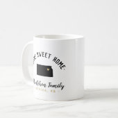 Kansas Home Sweet Home Famille Monogramme Mug (Devant gauche)