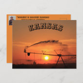 Kansas Irrigation System Sunset Post Kaart (Voorkant / Achterkant)