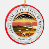 Kansas* Kerstversiering Keramisch Ornament (Voorkant)