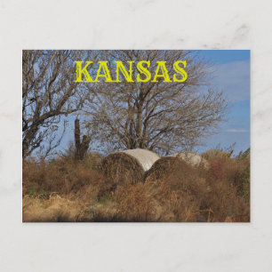 Kansas Land Landscape Post Kaart. Briefkaart