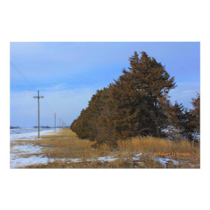 Kansas Land Landschap Foto Uitbreiding Afdruk