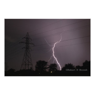 Kansas Lightning Storm Foto Poster. Afdruk
