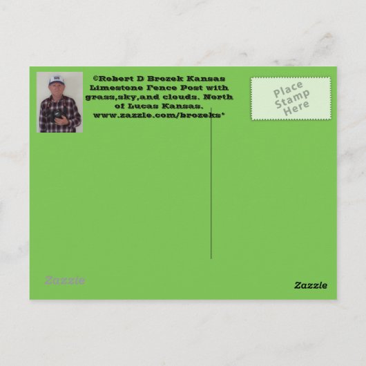 Kansas Limestone clôture Post CARTE POST (Dos)