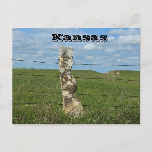Kansas Limestone Fence Post POST CARD Briefkaart (Voorkant)