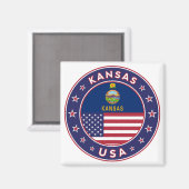 Kansas Magneet (Voorkant / Achterkant)