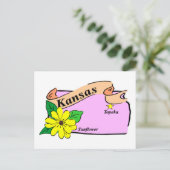 Kansas Map Briefkaart (Staand voorkant)