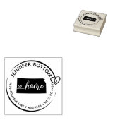 Kansas map logo 	rubberstempel (Gestempeld)