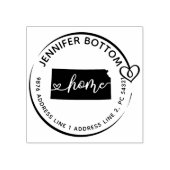 Kansas map logo 	rubberstempel (Afrduk)