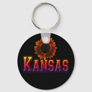 Kansas met zonnebloem sleutelhanger