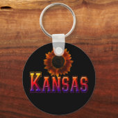 Kansas met zonnebloem sleutelhanger (Voorkant)
