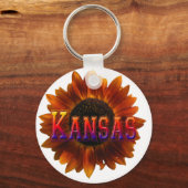 Kansas met zonnebloem sleutelhanger (Voorkant)