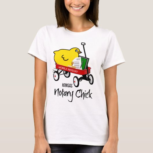 Kansas Mobile Notional Chick Red Wagon T-shirt (Voorkant)