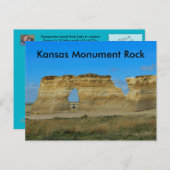 Kansas Monument Rock POST CARD Briefkaart (Voorkant / Achterkant)