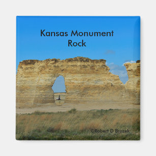 Kansas Monument Rock Square Magnet Magneet