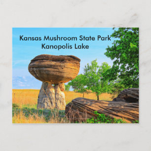 Kansas Mushroom State Park Kanopolis POST CARD Briefkaart