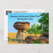 Kansas Mushroom State Park Kanopolis POST CARTE (Devant / Derrière)