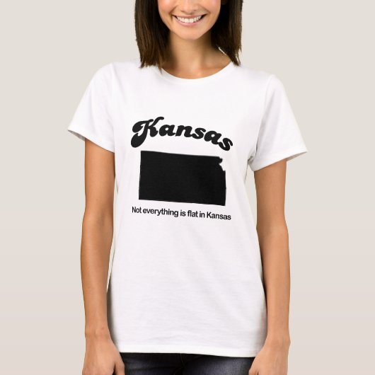 Kansas - Niet alles is plat T-shirt (Voorkant)