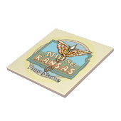 Kansas Nurse Caduceus Tile Tegeltje (Zijkant)