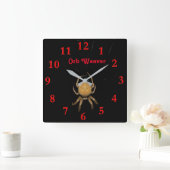 Kansas Orb Weaver Square Clock Vierkante Klok (Huis)
