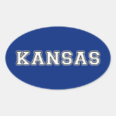 Kansas Ovale Sticker (Voorkant)