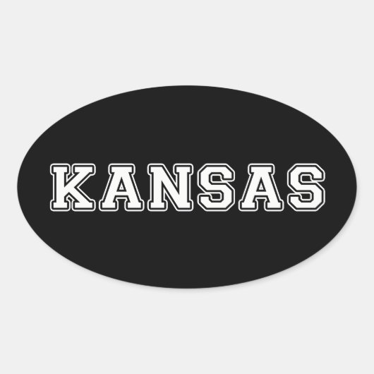 Kansas Ovale Sticker (Voorkant)
