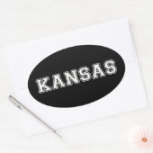 Kansas Ovale Sticker (Envelop)