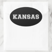 Kansas Ovale Sticker (Tas)