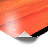 Kansas Pays Sunset Silhouette Photo Élargissement (Coin)