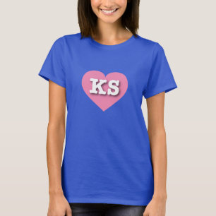Kansas Pink Heart - Ik hou van KS T-shirt