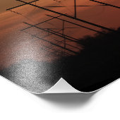 Kansas Power Line Sunset Foto Afdruk (Hoek)