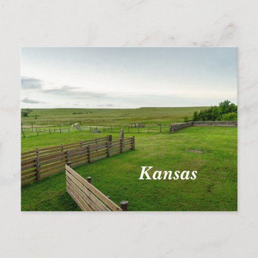 Kansas Prairie Briefkaart (Voorkant)