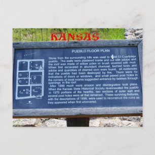 Kansas Pueblo Floor Sign Post Kaart