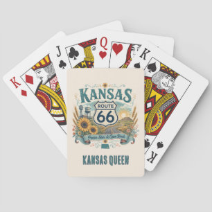Kansas Queen Route 66 Boho Amerikaanse Nacht Pokerkaarten