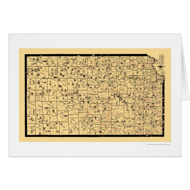 Kansas Railroad Map 1897 (Voorkant Horizontaal)