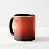 Kansas Red Power Line coucher de soleil CAFÉ MUG (Devant gauche)