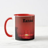 Kansas RED SUNSET café Mug (Gauche)