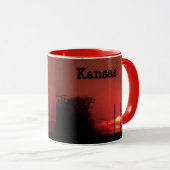 Kansas RED SUNSET café Mug (Devant droit)