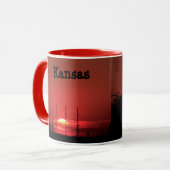 Kansas RED SUNSET café Mug (Devant gauche)