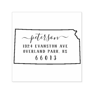 Kansas retouradres stempel zelf-inkt