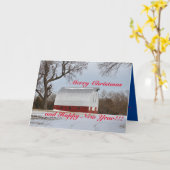 Kansas Rode Kerstdag Kaart (Gele Bloem)